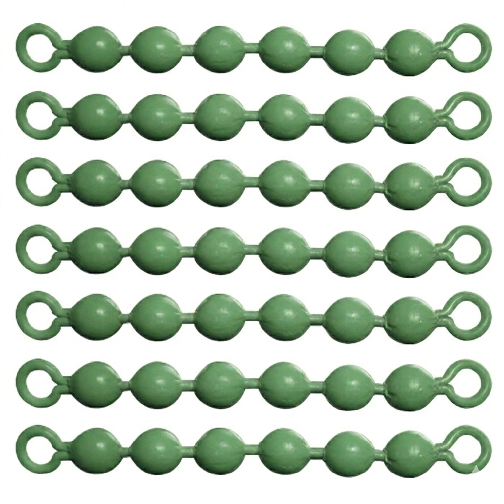 #10 GreenCoated Ball Chain Fishing Swivels - 6 Ball Length