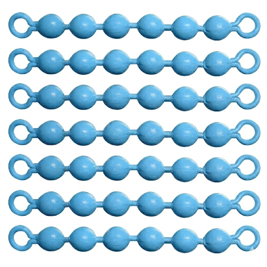 #10 Blue Coated Ball Chain Fishing Swivels