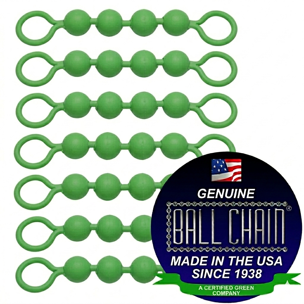 #10 Green Coated Ball Chain Fishing Swivels