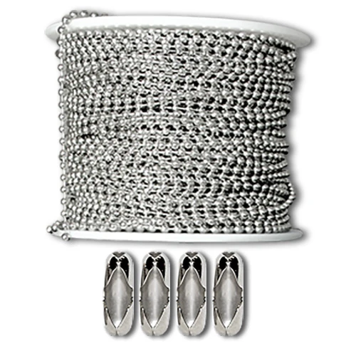 1.5mm diameter sterling silver ball chain / bead chain used for jewelry crafting and other diy applications. 