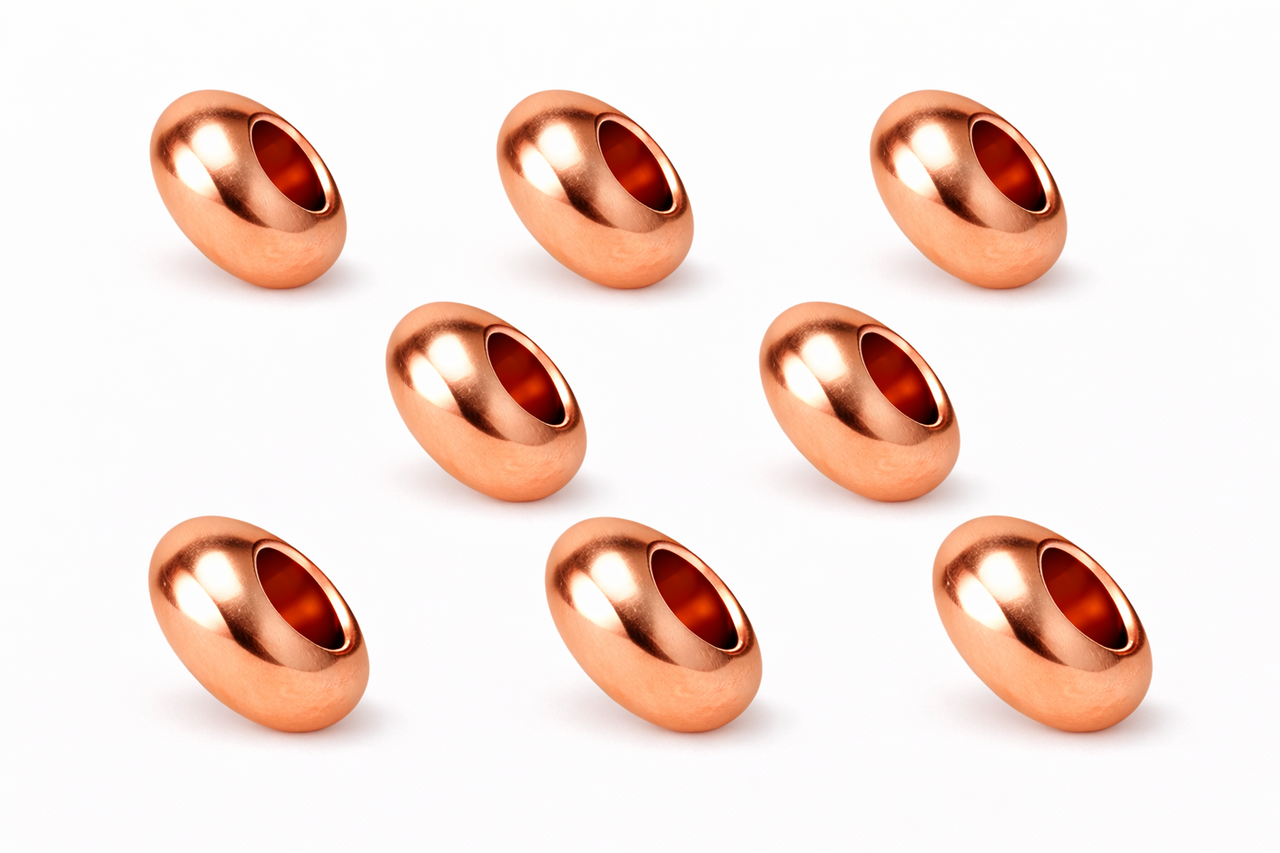 8mm diameter x 3mm Saucer Beads - Copper