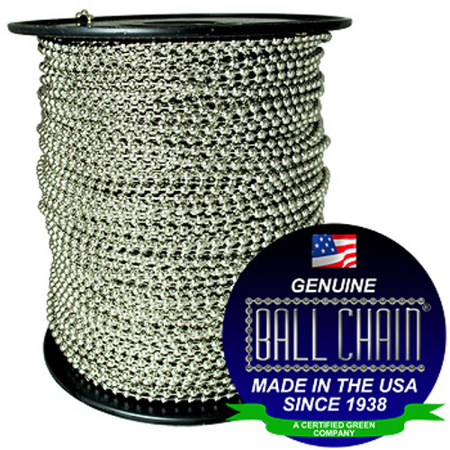 #2 Nickel Plated Brass Ball Chain Spool #2 Nickel Plated Brass Ball Chain Spool
