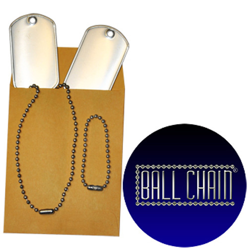 Packaged Dog Tag Chains (Option 2) - Ball Chain Manufacturing