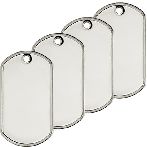 Blank Military Dog Tags - Matte (Grey), Wholesale