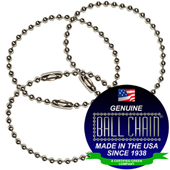 #6 Nickel Plated Brass Key Chains - 4.5 Inch Length