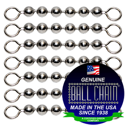 20/40pcs Stainless Steel Fishing Bead Chain Swivels 4-6 Balls