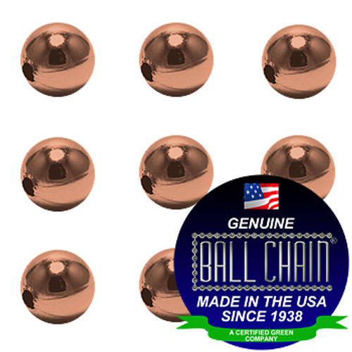 8.0mm Round Metal Beads - Copper