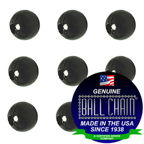 9.5mm Round Metal Beads - Gun Metal