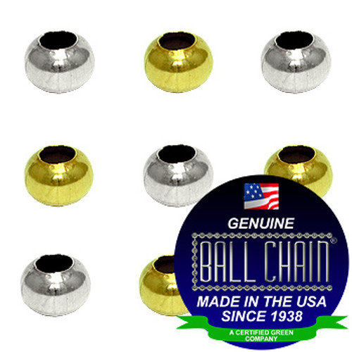 4.0mm Rondell Beads - Nickel Plated Brass, Yellow Brass, or Gilding Metal