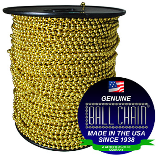 #15 Yellow Brass Ball Chain Spool #15 Yellow Brass Ball Chain Spool