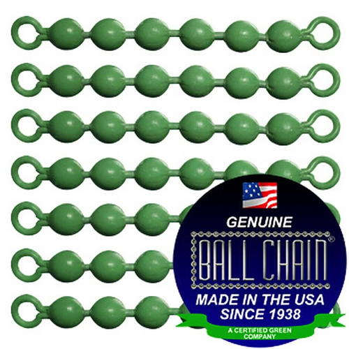 #10 GreenCoated Ball Chain Fishing Swivels - 6 Ball Length