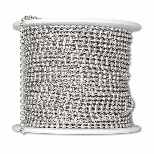 1.2mm diameter sterling silver ball chain / bead chain used for jewelry crafting and other DIY applications.