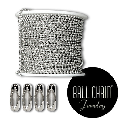 2.1 mm Sterling Silver Ball Chain Spool