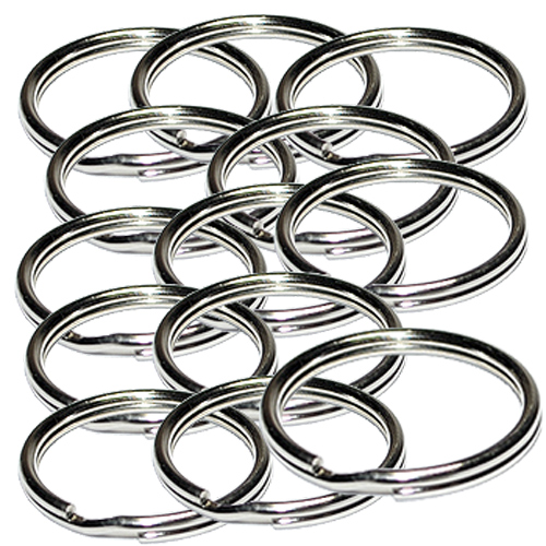 15mm Nickel Plated Steel Split Keyrings | Ball Chain Mfg.