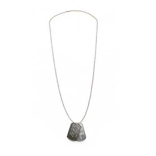 Stainless Steel Brushed and Polished Rounded Edge 2mm Dog Tag on a 24 inch  Ball Chain Necklace — The Gold Source Jewelry Store