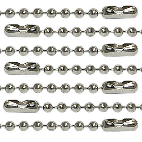 #3 Stainless Steel Ball Chains with Connector - 24 inch Length