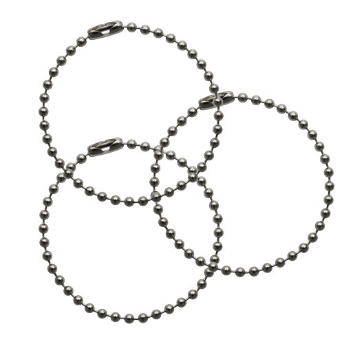 3 Bead Chain / 4Pk Stainless Steel - Black Sheep Sporting Goods