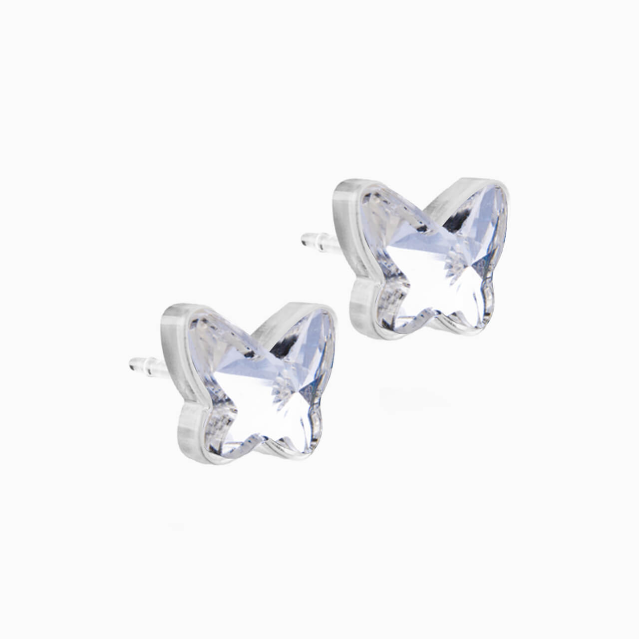 Medical Plastic 10mm Brilliance Heart Earrings