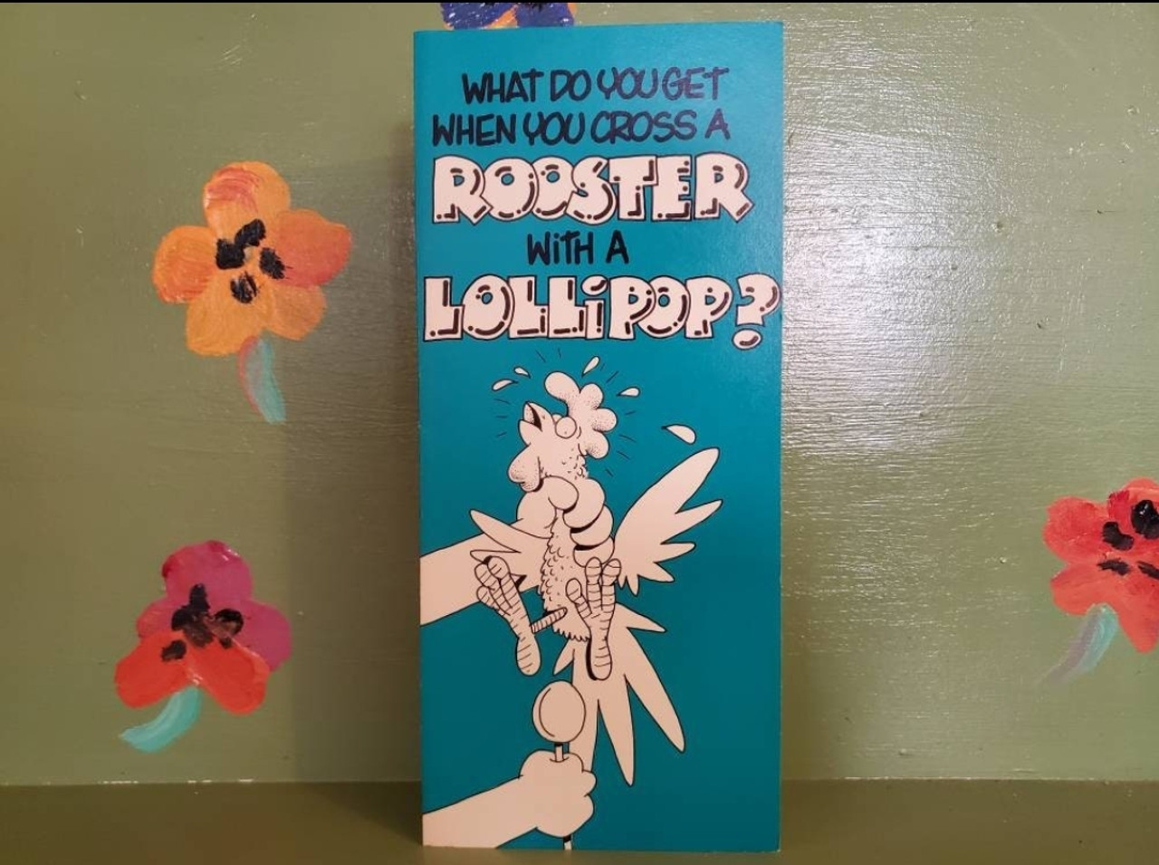 Vintage Cross Rooster With A Lollipop Greeting Card Mid Century Moderation