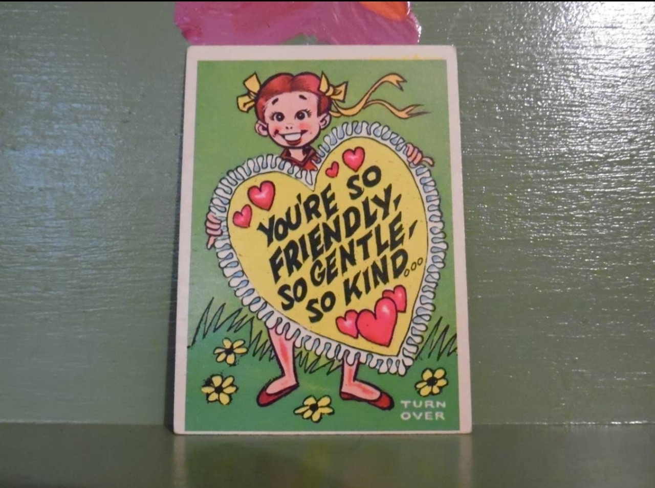 Vintage Valentine Card Flirtatious Humor Grocer Shopper Buying Dates