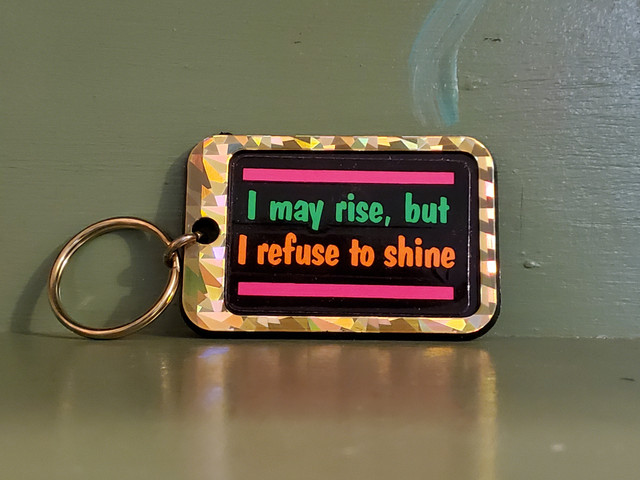Vintage Funny Rise Shine keychain