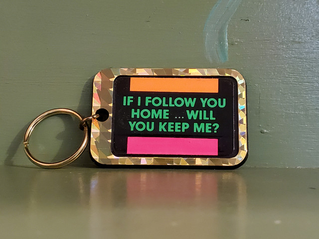 Vintage Funny Follow Home Keep Me keychain