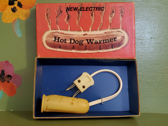 Vintage funny condom Electric Wiener Hotdog warmer gag box