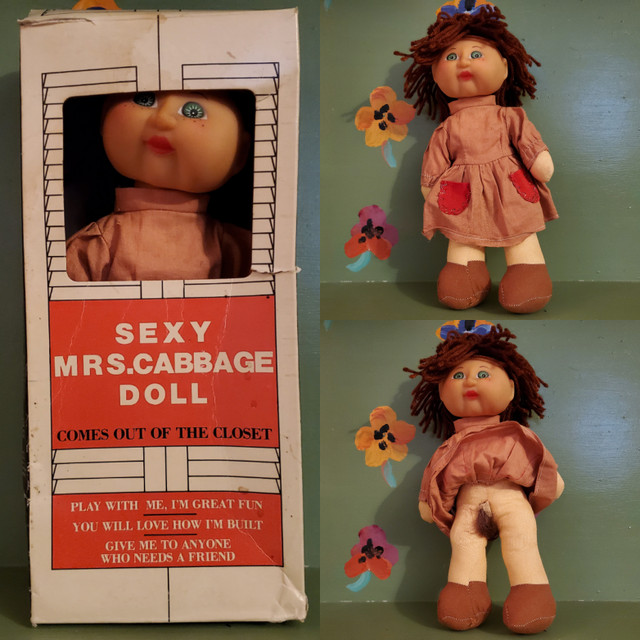 Vintage funny Hairy Vagina Sexy Mrs Cabbage Doll