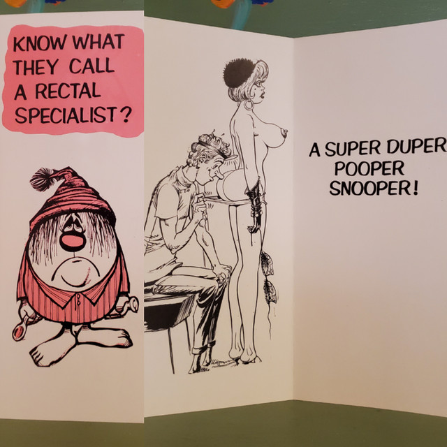 Vintage Funny Doctor Super Pooper Snooper greeting card