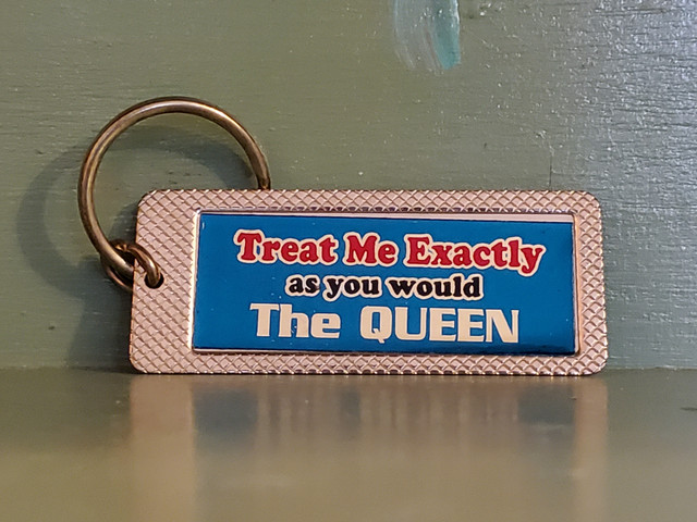Vintage Treat Me Queen keychain