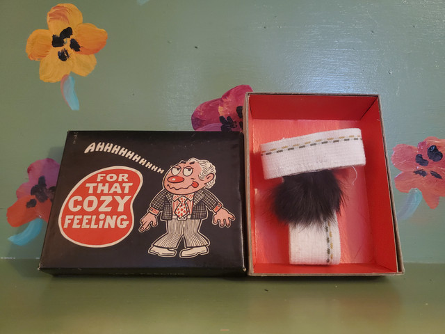 Vintage Penis Fur Jockstrap Cozy gag box
