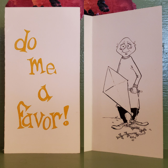 Vintage Fink Favor Fly Kite greeting card