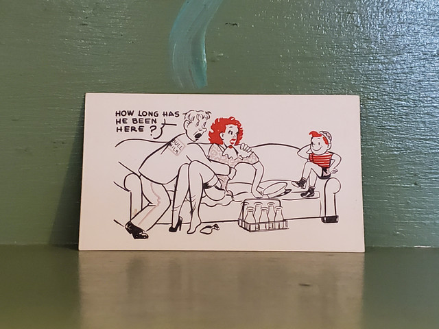 Vintage Milkman Cheating Peeping business card