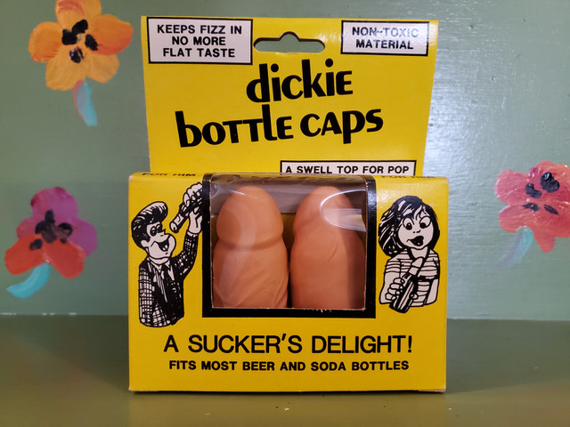 Vintage Dickie Penis Bottle Caps