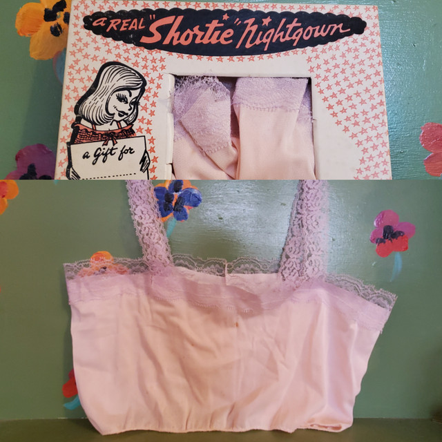Vintage Shortie Nightgown Pinup Lingerie gag box