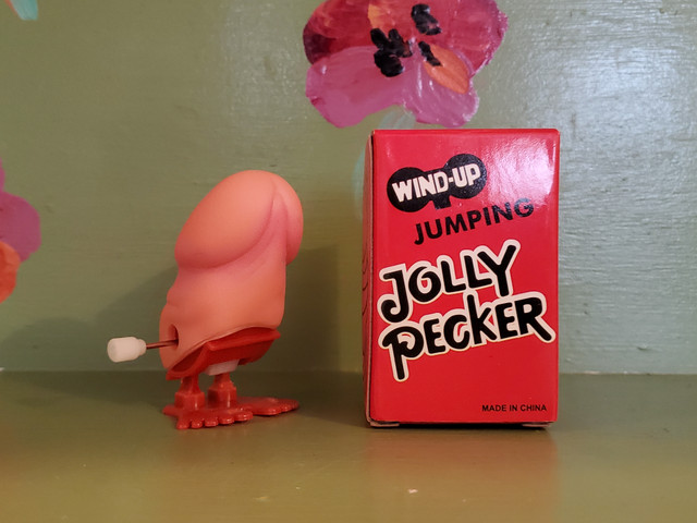 Jumping jolly pecker wind up penis