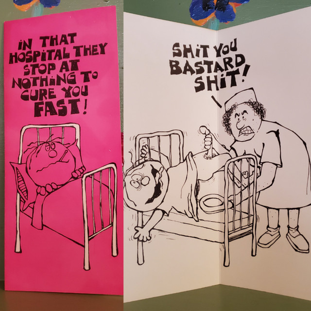 Vintage Hospital Nurse Penis Shit greeting card