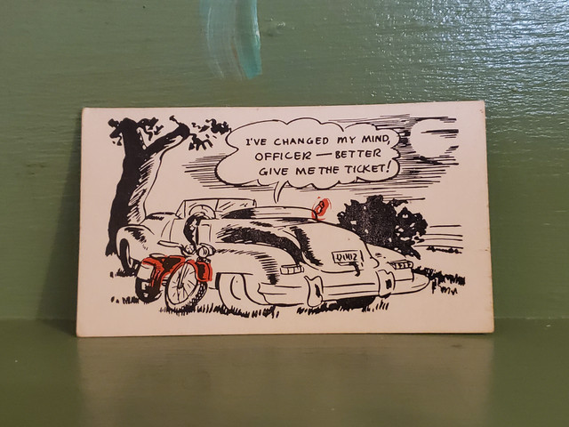 Changed Mind Officer Ticket Car business card