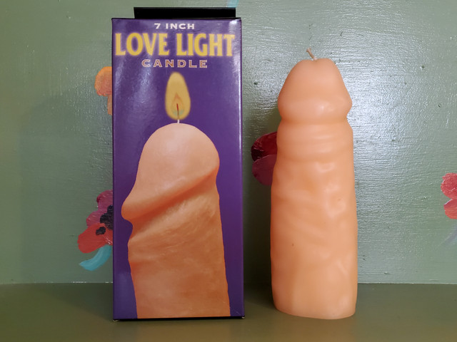 Love light wax penis candle