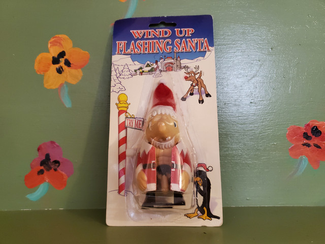 Wind up flashing penis santa toy