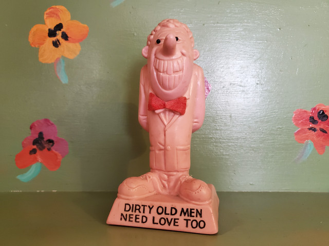 dirty old men need love too statue