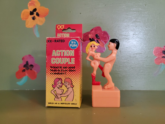 Wind up copulate humping couple sex toy