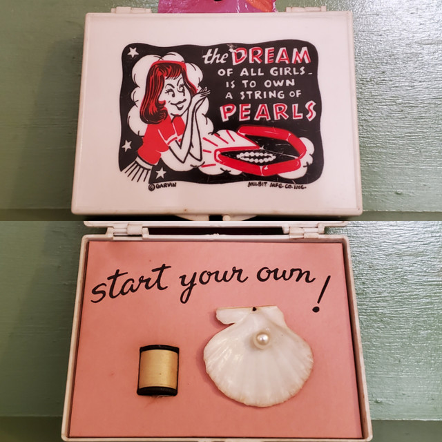 Vintage joke gag gift box start your own string of pearls