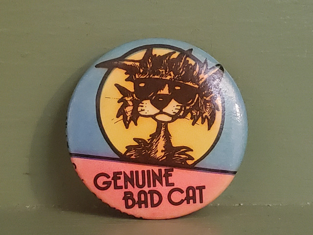 Genuine Bad Cat sunglasses pin button