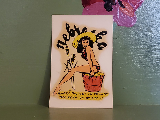 Vintage decal hot rod state pinup Nebraska Vintage decal hot rod state pinup Nebraska