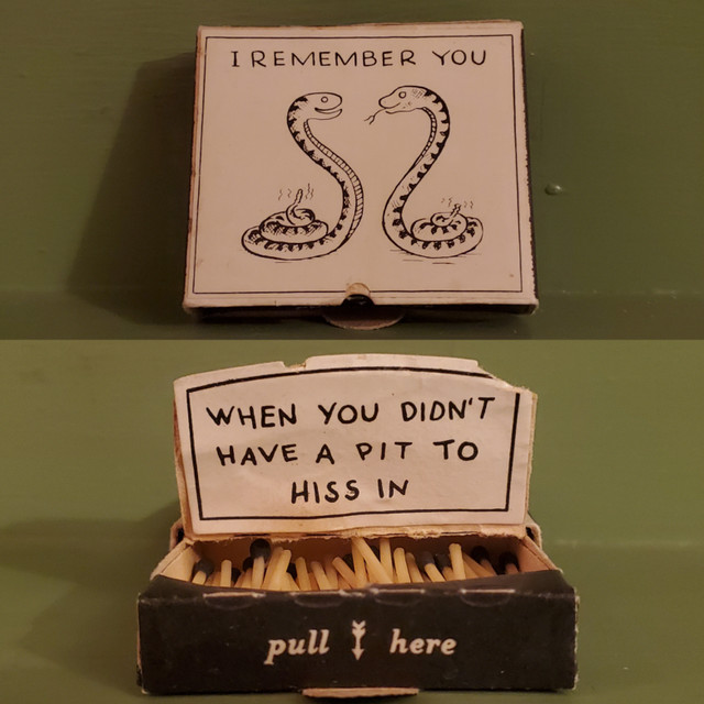 Vintage matches pull snakes I remember when you didn't have a pit to hiss on