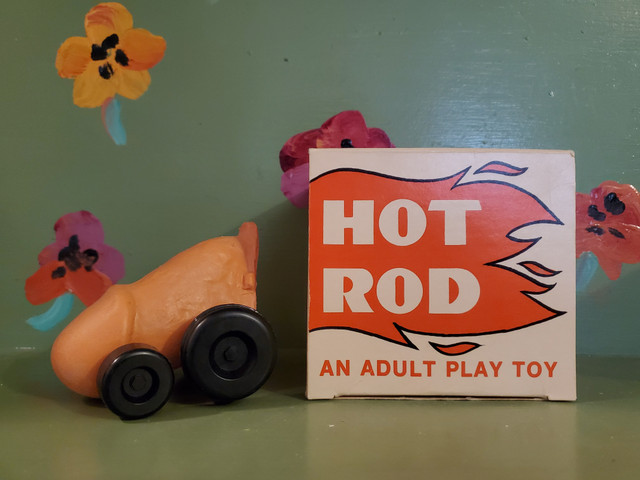 Vintage hot rod penis race car novelty