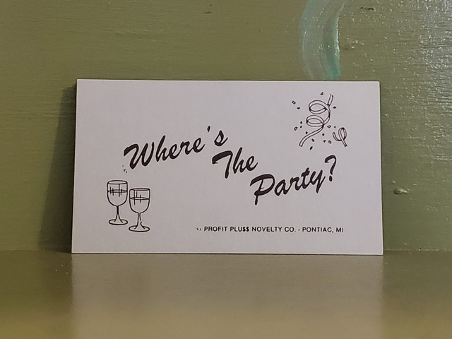 Vintage set funny business cards where's the party