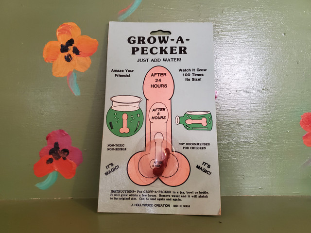 Vintage novelty penis grow a pecker