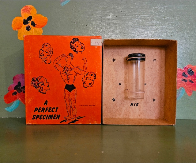 Vintage gag gift a perfect specimen semen sperm sample penis
